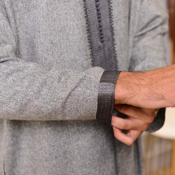 Djlaba pour hommes gris