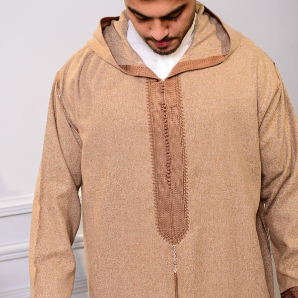 Djlaba pour hommes Maron claire